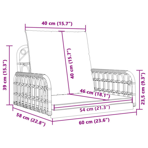Scaun Balansoar Exterior cu Perne - Livrare Gratuită