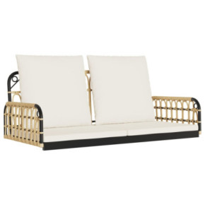 Bancă Balansoar cu Perne pentru Grădină - Poliratan 2