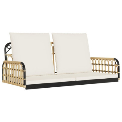 Bancă Balansoar cu Perne pentru Grădină - Poliratan