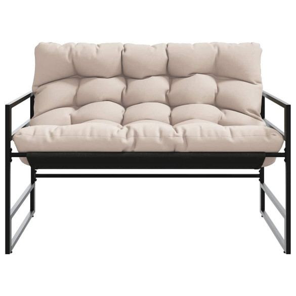 Bancă Grădină cu Pernă - Oțel - Livrare Gratuită