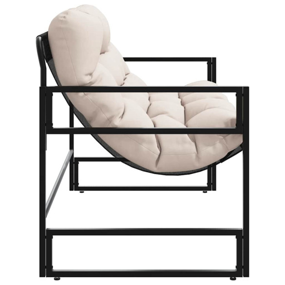 Bancă Grădină cu Pernă - Oțel - Livrare Gratuită