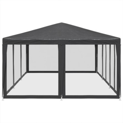 Cort de Petrecere cu Plasă, 6x4m, Antracit - Livrare Gratuită