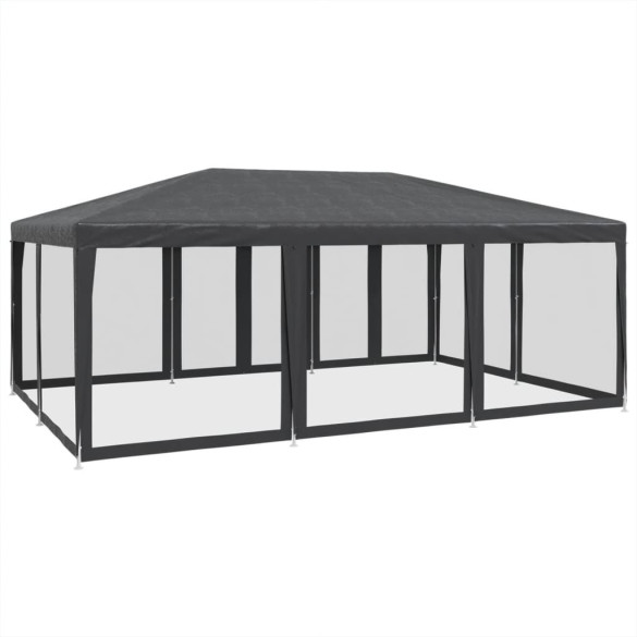 Cort de Petrecere cu Plasă, 6x4m, Antracit - Livrare Gratuită