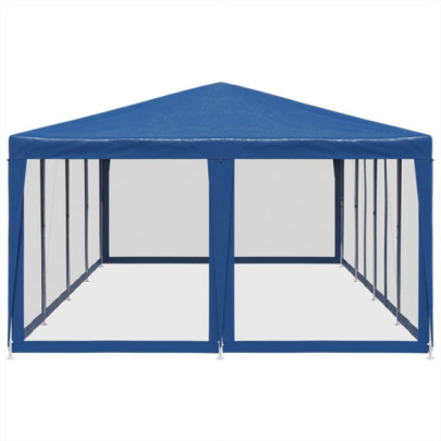 Cort de Petrecere cu 12 Pereți - Albastru, 8x4m | HDPE