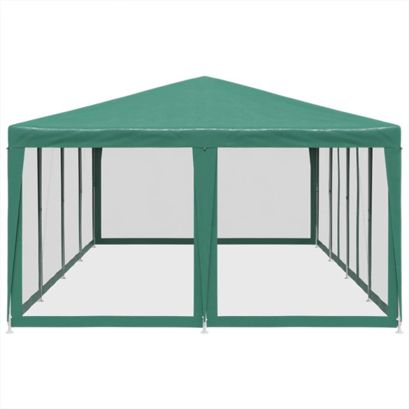 Cort de Petrecere 12 Pereți Mesh - 8x4m - Verde HDPE