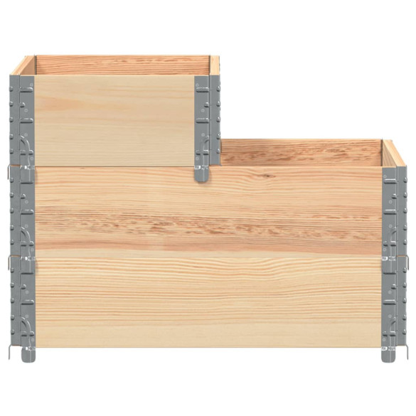 Strat Înălțat 3 Niveluri - Lemn Masiv de Pin 120x80 cm