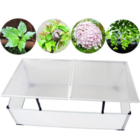 Miniseră cu capac policarbonat 110x41x55 cm - Livrare gratuită Miniseră cu capac policarbonat 110x41x55 cm - Livrare gratuită