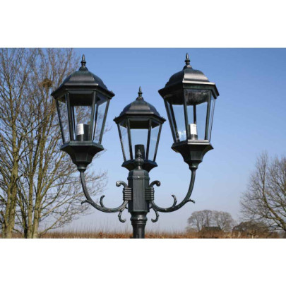 Felinar Brighton 3 brațe 230 cm Verde/Negru - Iluminare Exterior