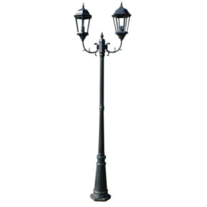 Stâlp Lampă Grădină 2 Brațe Aluminiu | Iluminat Exterior 2