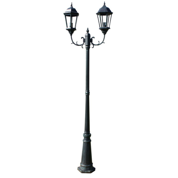 Stâlp Lampă Grădină 2 Brațe Aluminiu | Iluminat Exterior Stâlp Lampă Grădină 2 Brațe Aluminiu | Iluminat Exterior