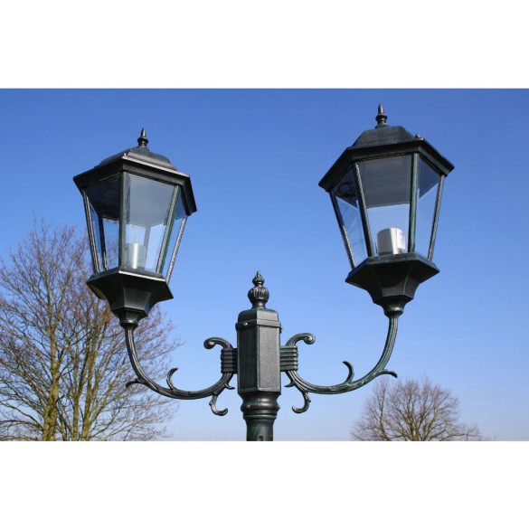 Stâlp Lampă Grădină 2 Brațe Aluminiu | Iluminat Exterior Stâlp Lampă Grădină 2 Brațe Aluminiu | Iluminat Exterior
