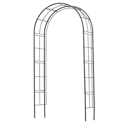 Arcadă de grădină - negru - 229 x 38 x 113 cm - metal