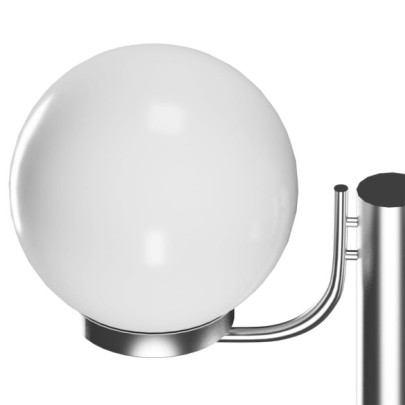 Lampă Grădină Stâlp 220cm 2 Lămpi | Iluminat Exterior Alb