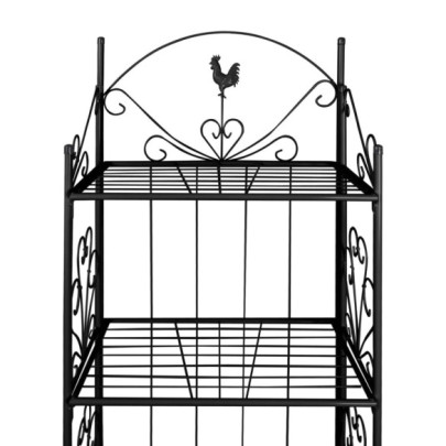 Suport Plante Metalic 4 Rafturi Negru | Livrare Gratuita