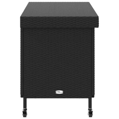 Ladă Depozitare Grădină cu Rote Negru - Comandă Online