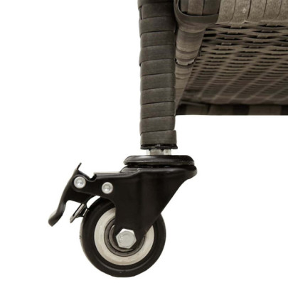 Ladă Depozitare Grădină cu Rote - 110x55x73 cm, Gri