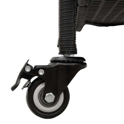 Ladă Depozitare Grădină cu Rote - Negru Poliratan | Livrare Gratuită