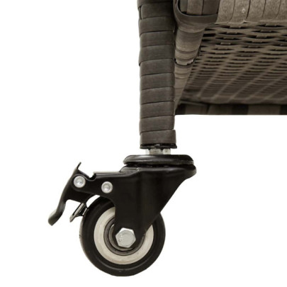 Ladă Depozitare Grădină cu Roti - Gri 160x55x75 cm