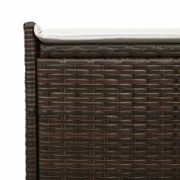 Bancă de depozitare exterior cu pernă - Polirattan 100cm