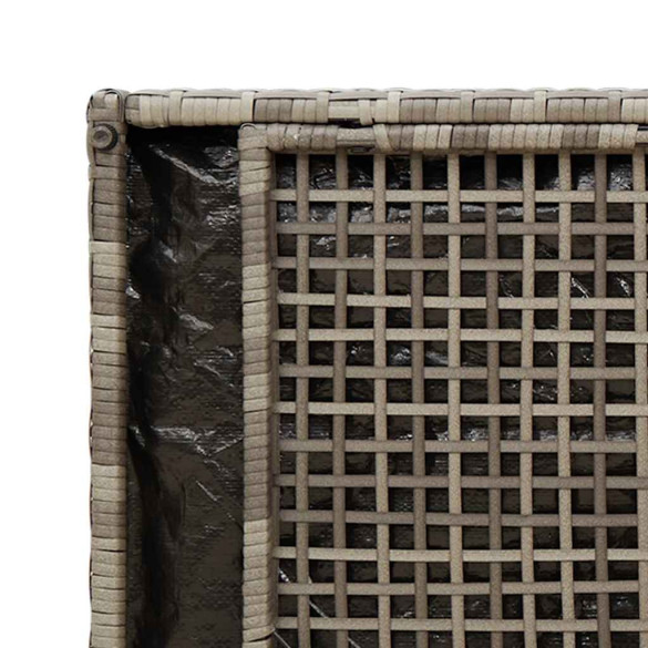 Bancă de depozitare exterior polirattan gri 100 cm