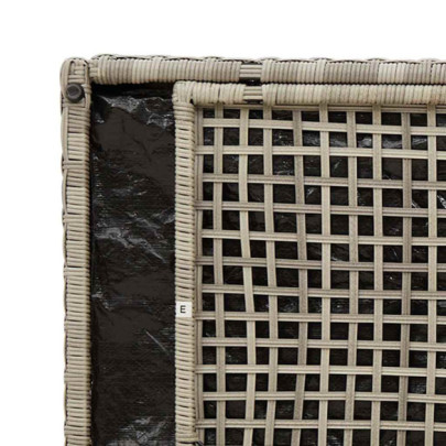 Bancă depozitare exterior polirattan gri - Livrare gratuită