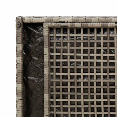 Bancă de depozitare exterior polirattan gri 100 cm