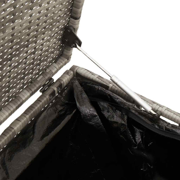 Cutie Depozitare Grădină Polirattan Gri - 110x50x58 cm