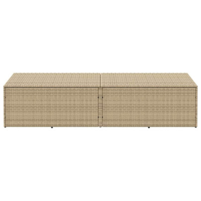 Cutie Depozitare Grădină Poly Ratan Bej | Livrare Gratuită