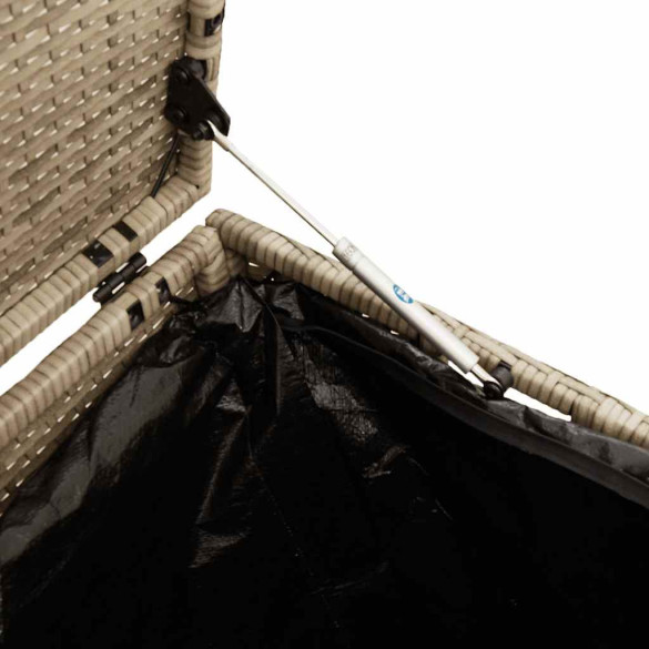 Cutie Depozitare Grădină Poly Ratan Bej | Livrare Gratuită