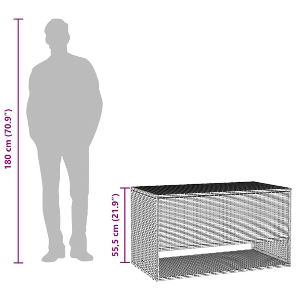 Cutie Perne Exterior Ratan Poly - Depozitare Practica