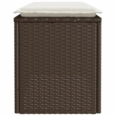 Bancă Grădină cu Pernă Polirattan Maro - Livrare Gratuită