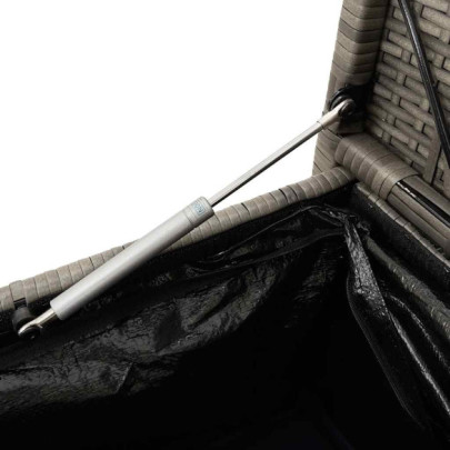 Bancă de depozitare grădină polirattan gri - Spațiu și confort