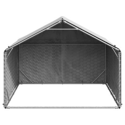 Canisă Câini Exterior 2x2m Oțel Galvanizat - Livrare Gratuită