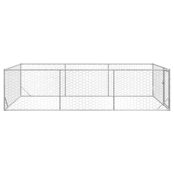 Canisă Exterior Câini 2x4x1m Oțel Galvanizat - Livrare Gratuită