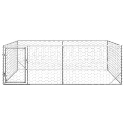 Canisă Exterior Câini 3x2x1 m - Oțel Galvanizat Rezistent