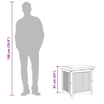 Cutie de perne exterior lemn salcâm | Livrare gratuită