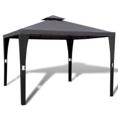 Pavilion cu acoperiș - gri închis - 3 x 3 m