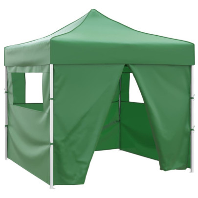 41468  Green Foldable Tent 3 x 3 m with 4 Walls
