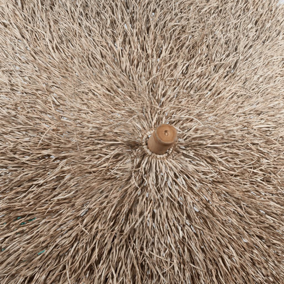 Umbrelă Bambus cu Frunze de Bananier - 270 cm | Livrare Gratuită