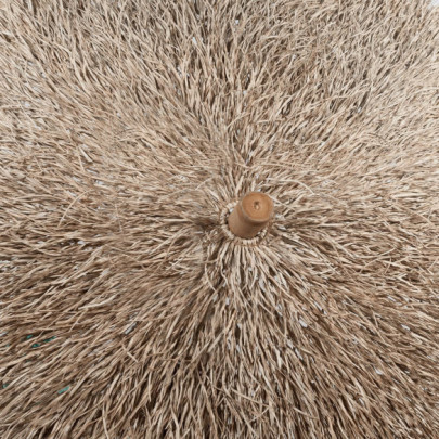 Umbrelă Bambus cu Frunze de Bananier - 270 cm | Livrare Gratuită