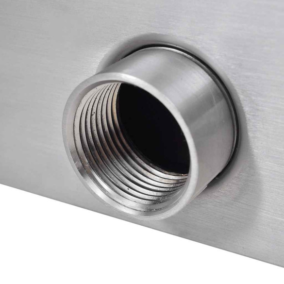 Fântână LED piscină dreptunghiulară 45 cm oțel inoxidabil