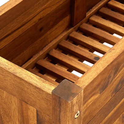 Strat Înălțat Grădină Lemn Acacia Natural | Livrare Gratuită