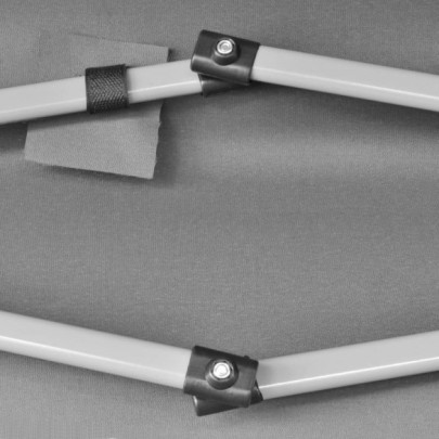 Marchiză Hexagonală Pliabilă Gri - Cort exterior rezistent