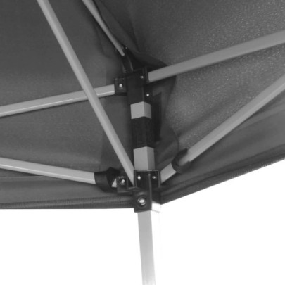 Marchiză Hexagonală Pliabilă cu Pereți Laterali - Gri