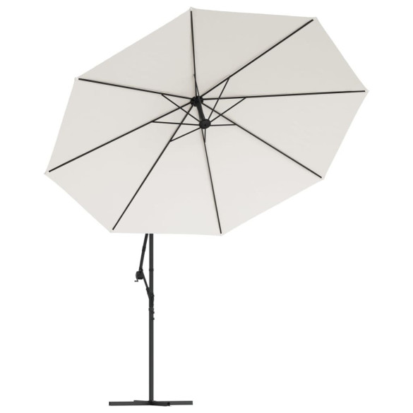 Umbrelă de Grădină în Consolă 3.5m - Alb Nisipiu | Livrare Gratuită Umbrelă de Grădină în Consolă 3.5m - Alb Nisipiu | Livrare Gratuită