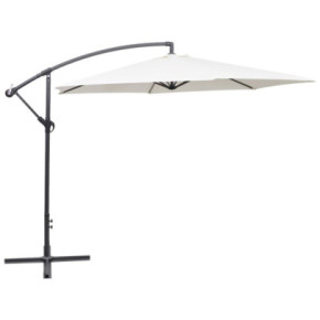 Umbrelă de Grădină în Consolă 3m, Alb - Protecție UV