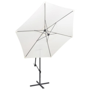 Umbrelă de Grădină în Consolă 3m, Alb - Protecție UV 2