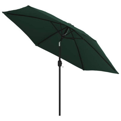 Umbrelă de Grădină în Consolă cu LED - Verde 3m