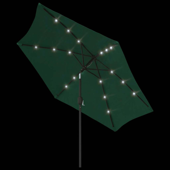Umbrelă de Grădină în Consolă cu LED - Verde 3m