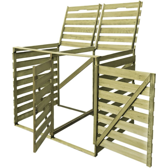 Magazie Pubele Lemn 240L - Depozitare Gunoi Grădină